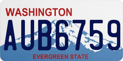 WA license plate AUB6759