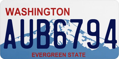 WA license plate AUB6794