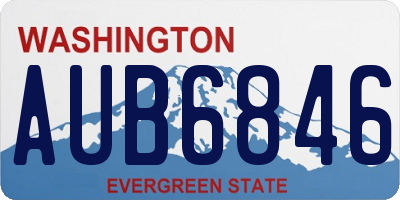 WA license plate AUB6846