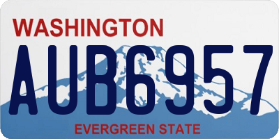 WA license plate AUB6957