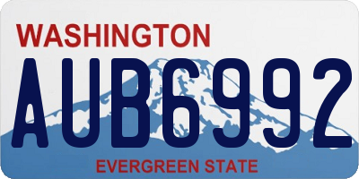 WA license plate AUB6992