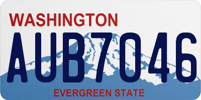 WA license plate AUB7046