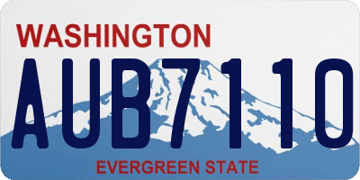 WA license plate AUB7110