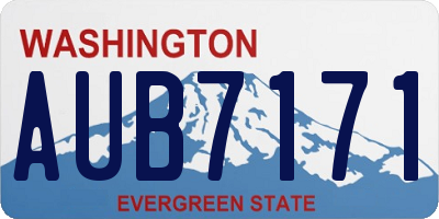 WA license plate AUB7171