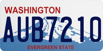 WA license plate AUB7210