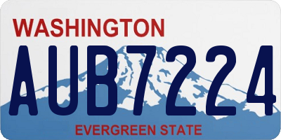 WA license plate AUB7224