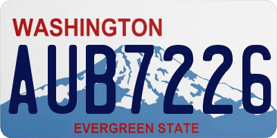 WA license plate AUB7226
