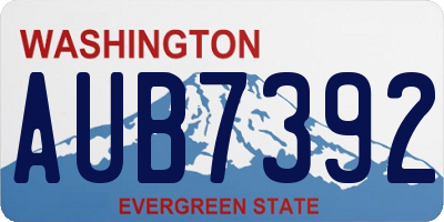WA license plate AUB7392