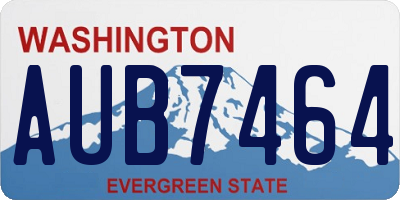 WA license plate AUB7464