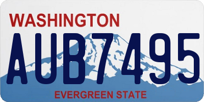 WA license plate AUB7495