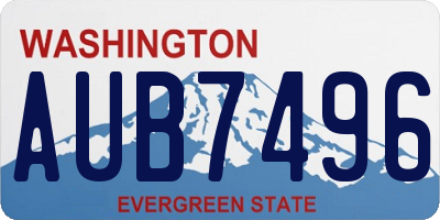 WA license plate AUB7496