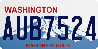 WA license plate AUB7524