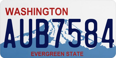 WA license plate AUB7584