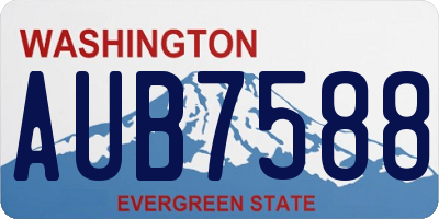WA license plate AUB7588