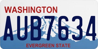 WA license plate AUB7634