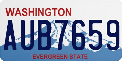 WA license plate AUB7659