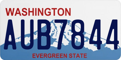 WA license plate AUB7844