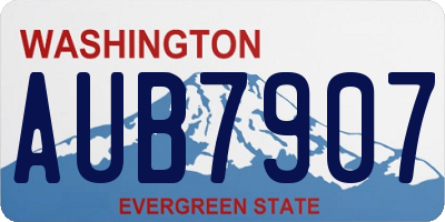WA license plate AUB7907
