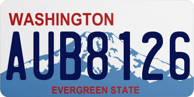 WA license plate AUB8126