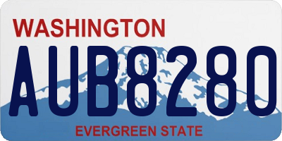 WA license plate AUB8280