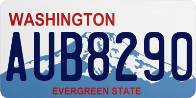 WA license plate AUB8290