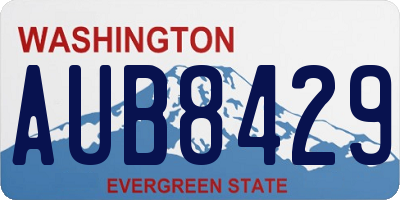 WA license plate AUB8429