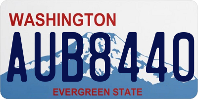 WA license plate AUB8440