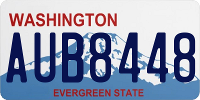 WA license plate AUB8448