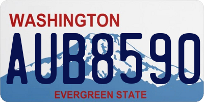 WA license plate AUB8590