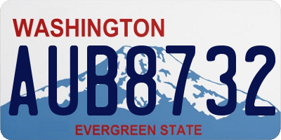 WA license plate AUB8732