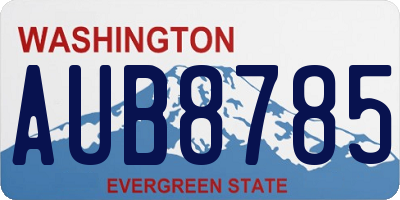 WA license plate AUB8785