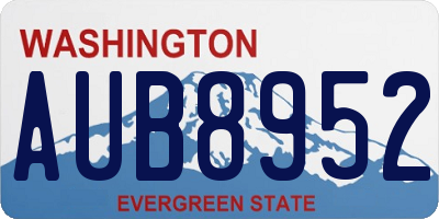 WA license plate AUB8952