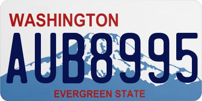 WA license plate AUB8995