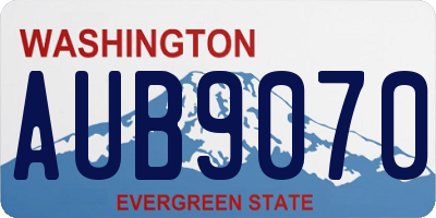 WA license plate AUB9070