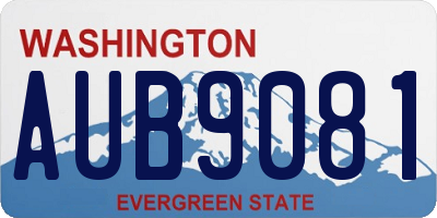 WA license plate AUB9081