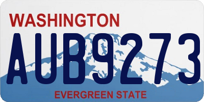 WA license plate AUB9273