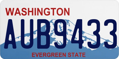 WA license plate AUB9433