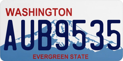 WA license plate AUB9535