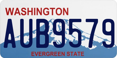 WA license plate AUB9579