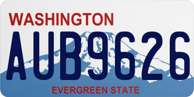 WA license plate AUB9626