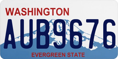 WA license plate AUB9676