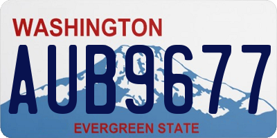 WA license plate AUB9677