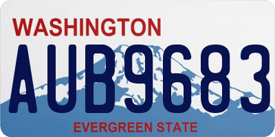 WA license plate AUB9683