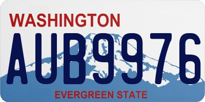 WA license plate AUB9976