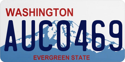 WA license plate AUC0469
