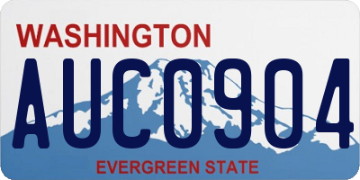 WA license plate AUC0904