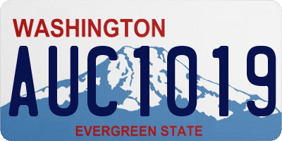 WA license plate AUC1019