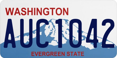 WA license plate AUC1042