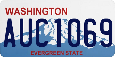WA license plate AUC1069