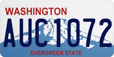 WA license plate AUC1072